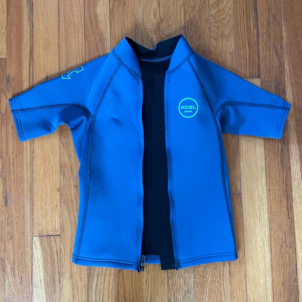 XCEL Kids Blue Short-Sleeve Swim Rashguard